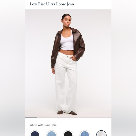 Abercrombie & Fitch The Ultra Loose Low Rise Jean Sz 27 Short - Picture 1 of 10